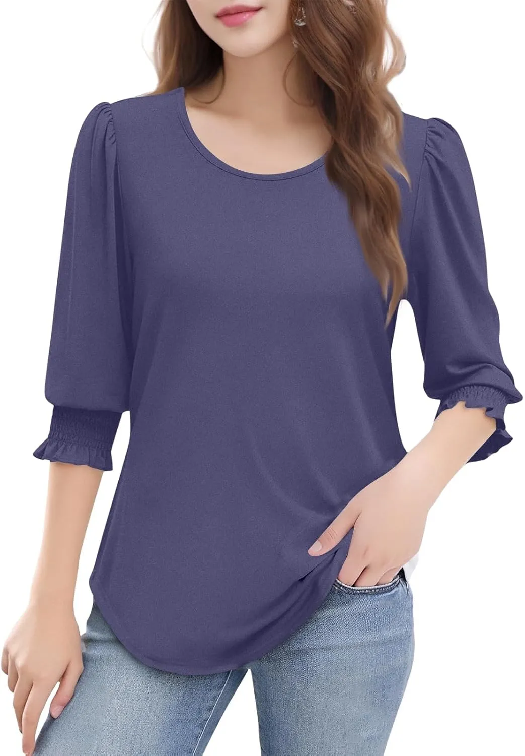 Half Sleeve T Shirts for Women Cute Tops Fashion Business Casual T Shirts Workout Clothes Trendy Vacation Outfits