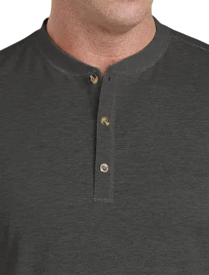 Harbor Bay by DXL Men's Big and Tall Wicking Jersey Henley Shirt