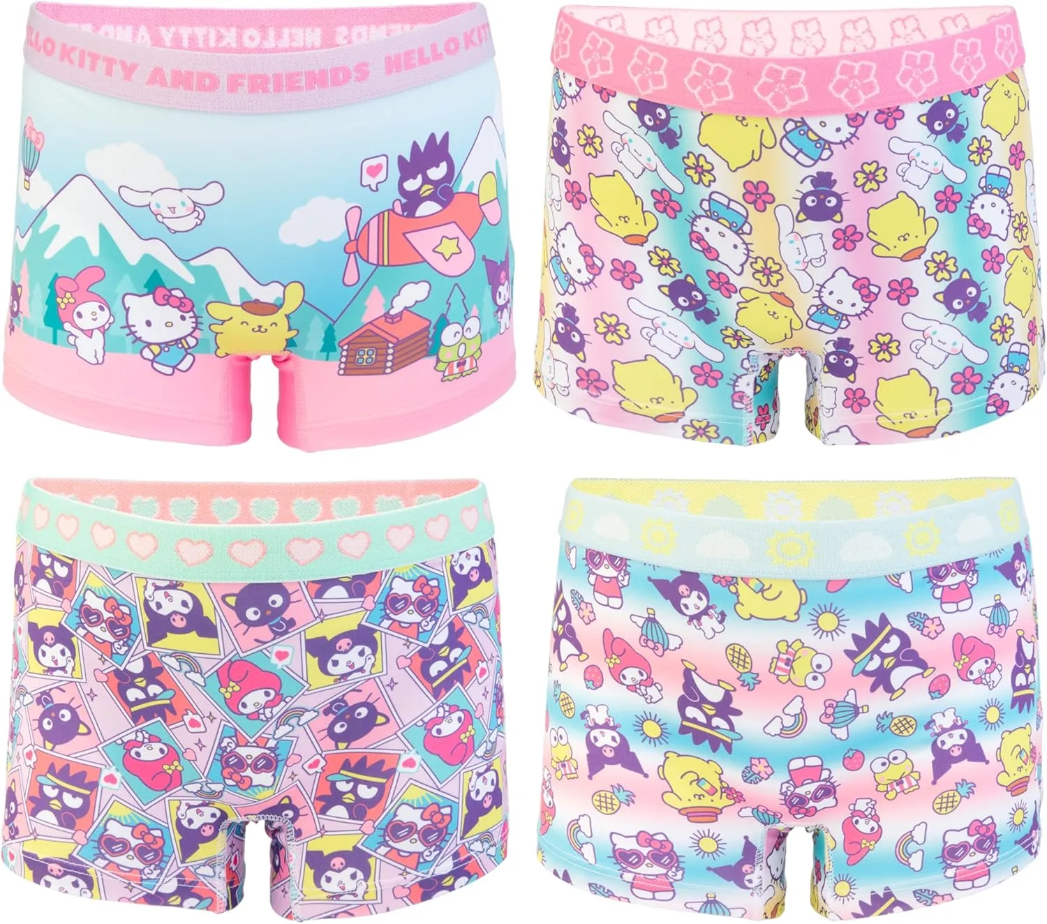 Hello Kitty Girls' 100% Combed Cotton Underwear in Sizes 2/3t, 4t, 4, 6 and 8