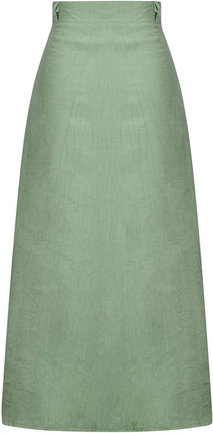 High Waist Skirts for Women Dressy Casual Skirts Button Down A Line Skirts Summer Boho Skirts Vintage Basic Skirts