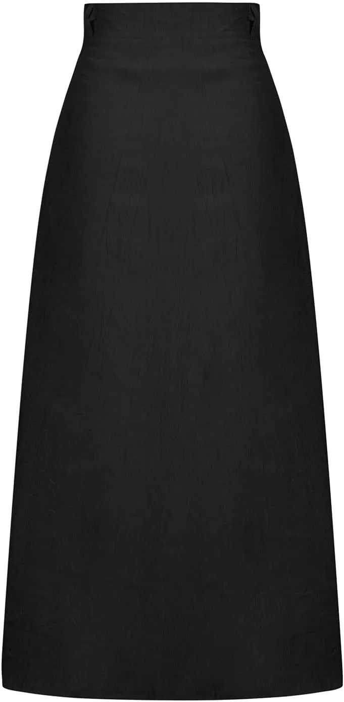 High Waist Skirts for Women Dressy Casual Skirts Button Down A Line Skirts Summer Boho Skirts Vintage Basic Skirts