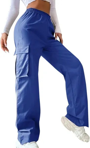High Waisted Wide Leg Trousers Sweatpants for Women Baggy Straight Leg Lounge Pants Stretch Loose Comfy Fall Outfits