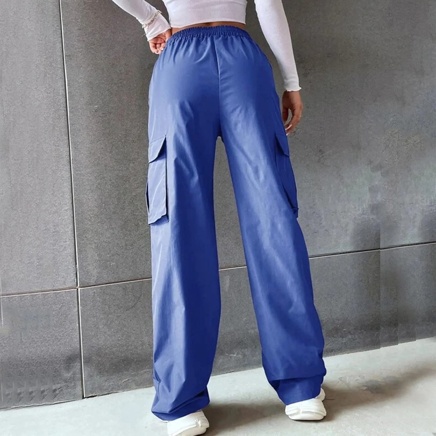 High Waisted Wide Leg Trousers Sweatpants for Women Baggy Straight Leg Lounge Pants Stretch Loose Comfy Fall Outfits