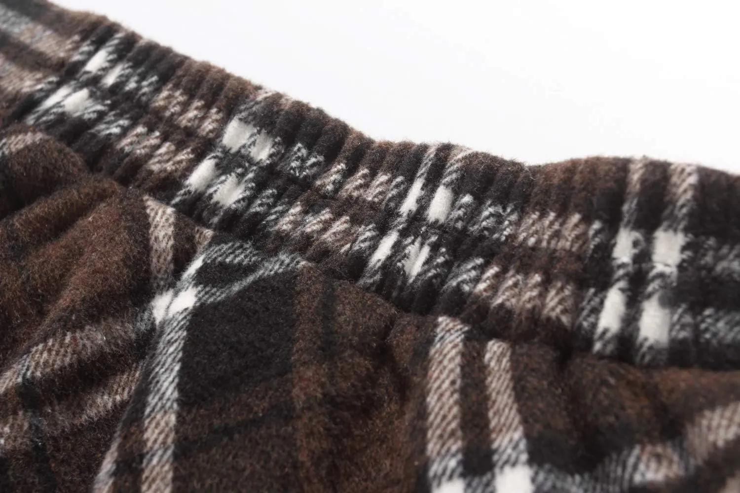 IDEALSANXUN Womens Plaid Wool Skirts Elastic Waist A-Line Pleated Tartan Long Skirts