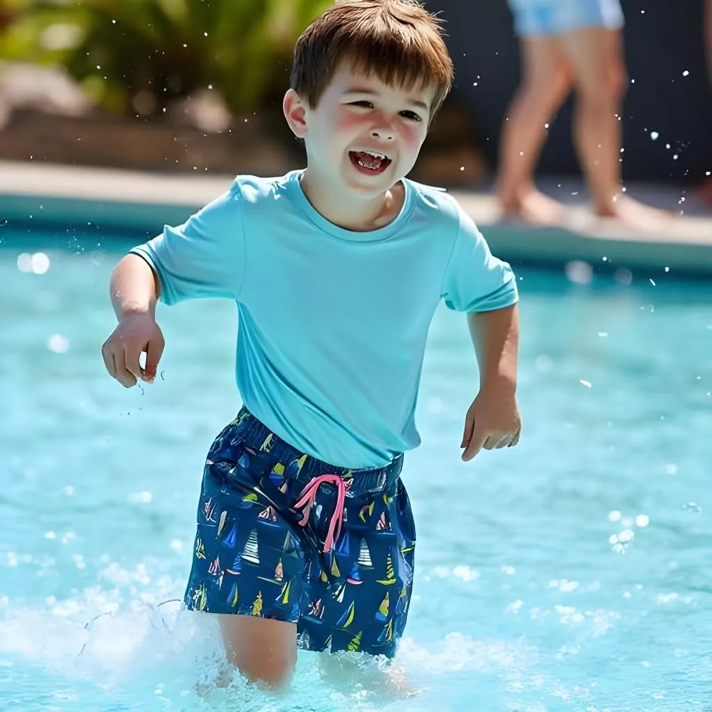 INGEAR Little Boys Quick Dry Beach Board Shorts Kids Swim Trunk Swimsuit Beach Shorts Swim Trunk for Boys