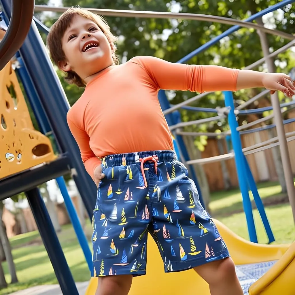 INGEAR Little Boys Quick Dry Beach Board Shorts Kids Swim Trunk Swimsuit Beach Shorts Swim Trunk for Boys