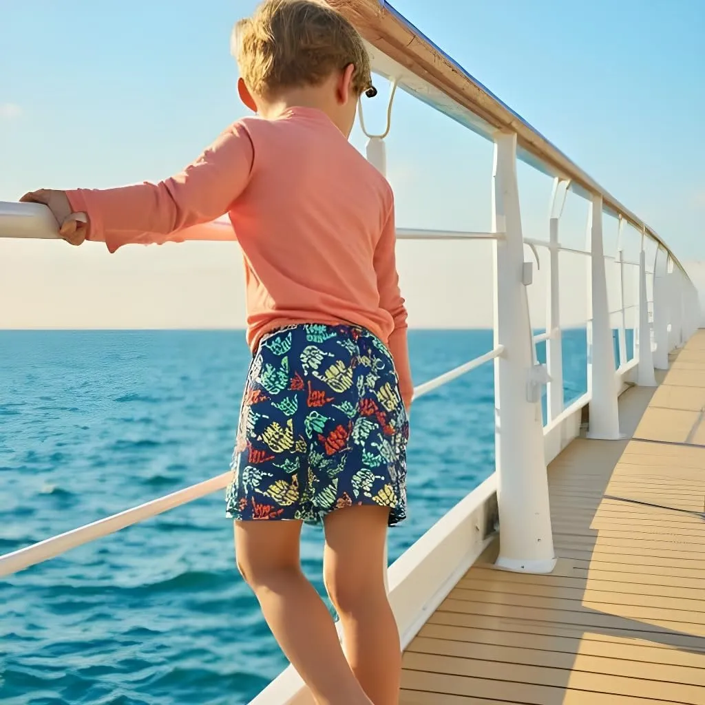 INGEAR Little Boys Quick Dry Beach Board Shorts Kids Swim Trunk Swimsuit Beach Shorts Swim Trunk for Boys