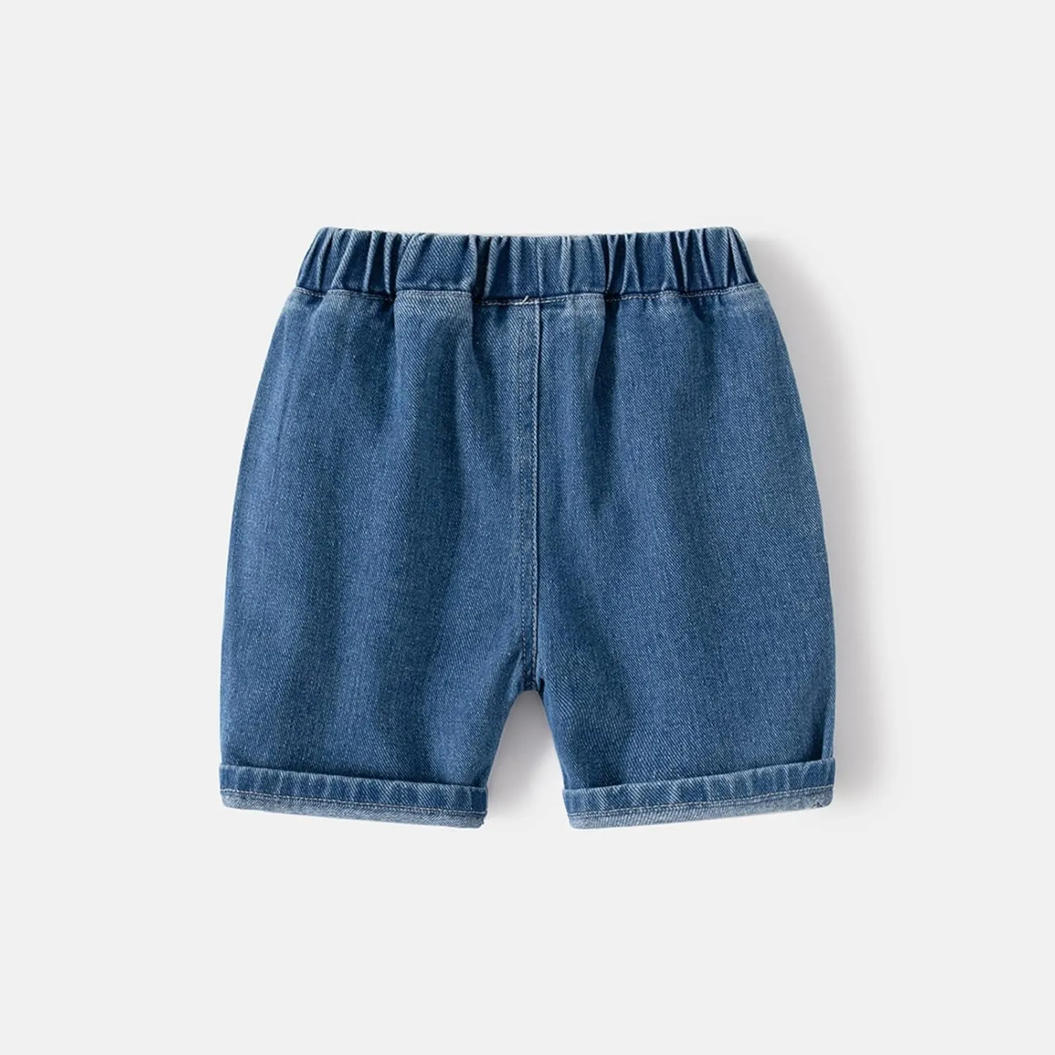 Jeans Shorts for Toddler Boys Elastic Waist Short Denim Pants Kids Wide Leg Jeans Comfy Basic Shorts for Boys Summer