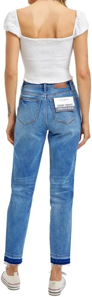 Judy Blue Mid Rise Rigid Magic Release Hem Boyfriend