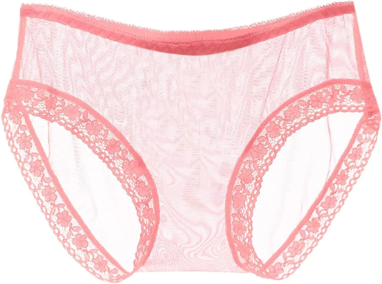 Lace Sexy Panties for Women Clear Ice Silk Hipsters Soft Underwear Funny Low Waisted Cheeky Thongs Seamless Briefs