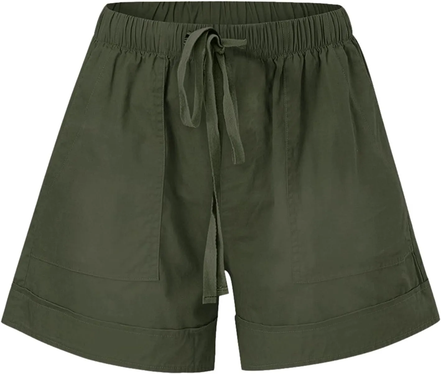 LCMTWX Flowy Shorts Waist Pants Shorts Loose Elastic Pocketed Womens Casual Drawstring Pants Flowy Shorts Jean Shorts Short