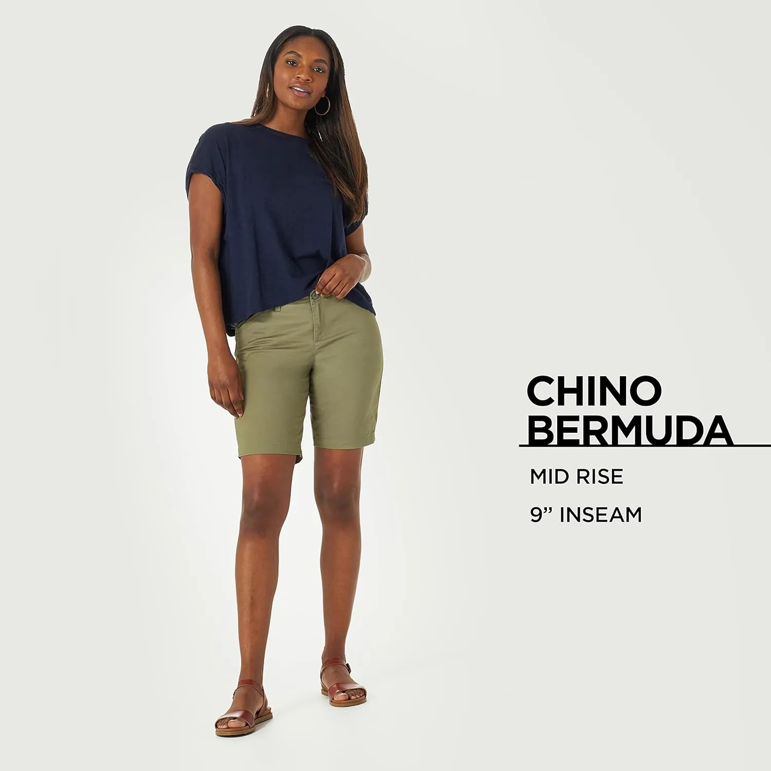 Lee Women's Legendary 9" Chino Bermuda Shorts