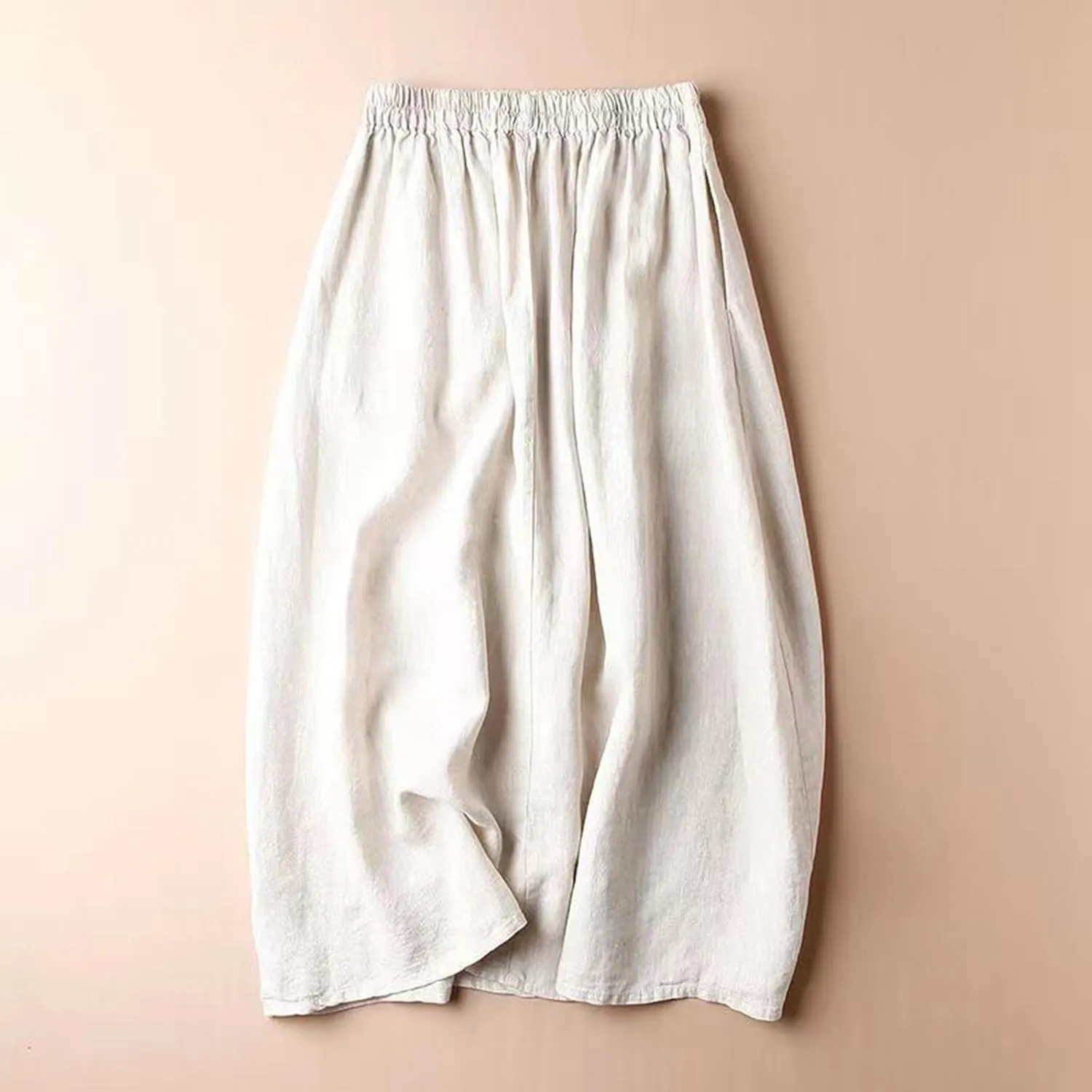 Long Pleated Skirts for Women Soft Cotton Maxi A-Line 2025 Boha High Elastic Waist Comfy Summer Long Pleated Skirts