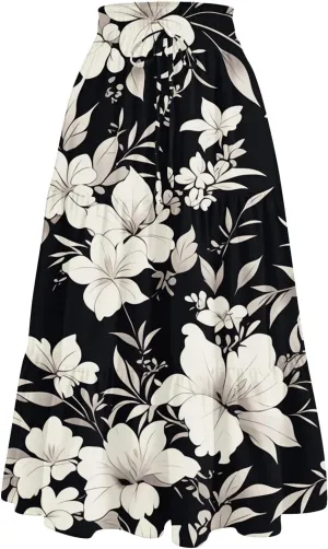 Long Skirts for Women Summer 2025 Boho Flowy High Waist A-Line Maxi Skirt