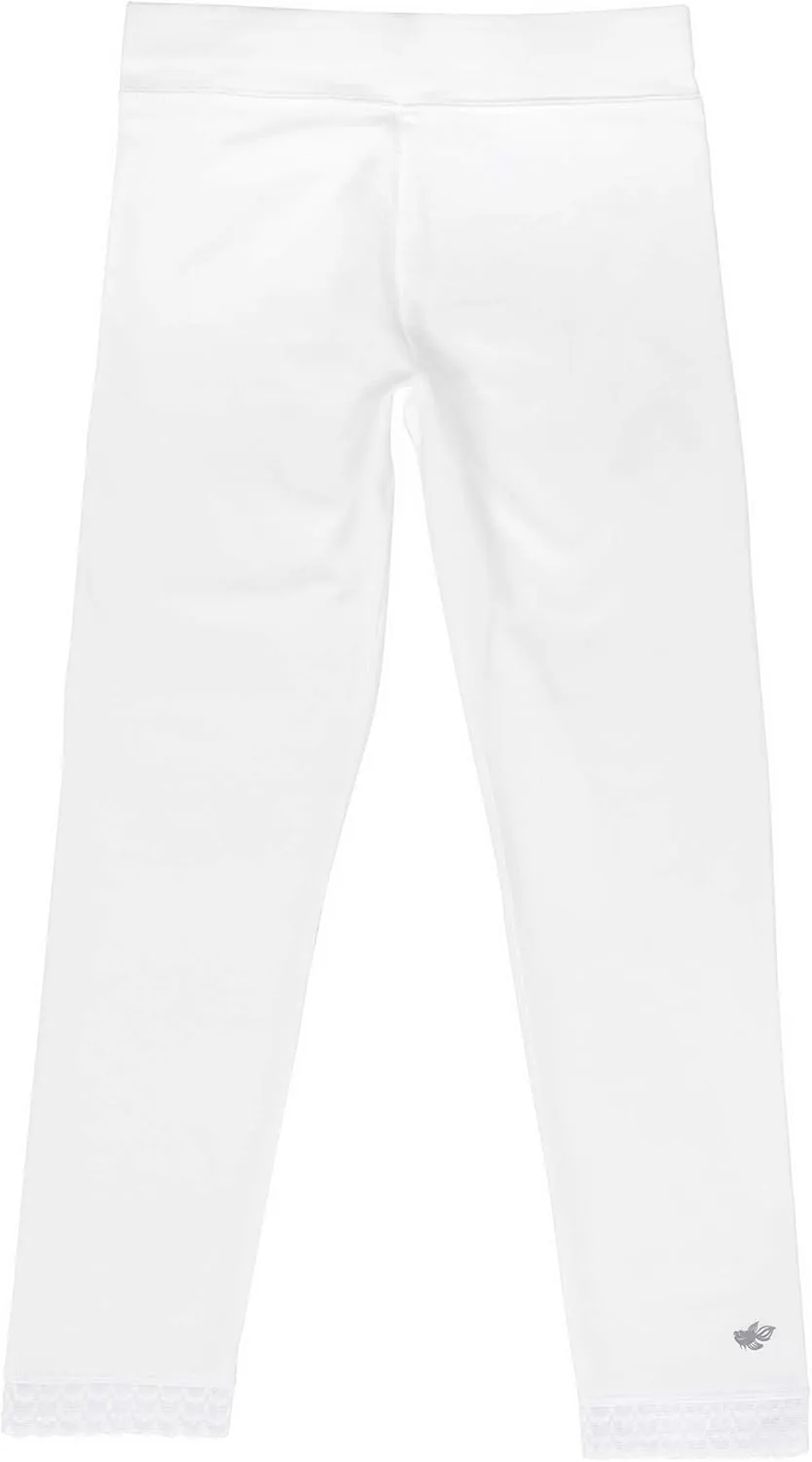 Lucky & Me | Jada Girls Leggings | Tagless | Full Length, Lace Trim, Wide Waistband | 3-Pack