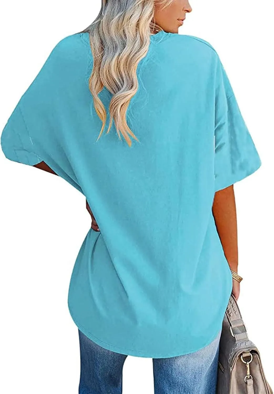 luwita Oversized T Shirts for Women Loose Fit Crewneck Short Sleeve Tops Summer Casual Blouse Y2K 2025 Basic Tees