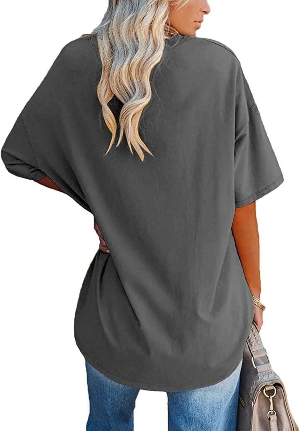 luwita Oversized T Shirts for Women Loose Fit Crewneck Short Sleeve Tops Summer Casual Blouse Y2K 2025 Basic Tees