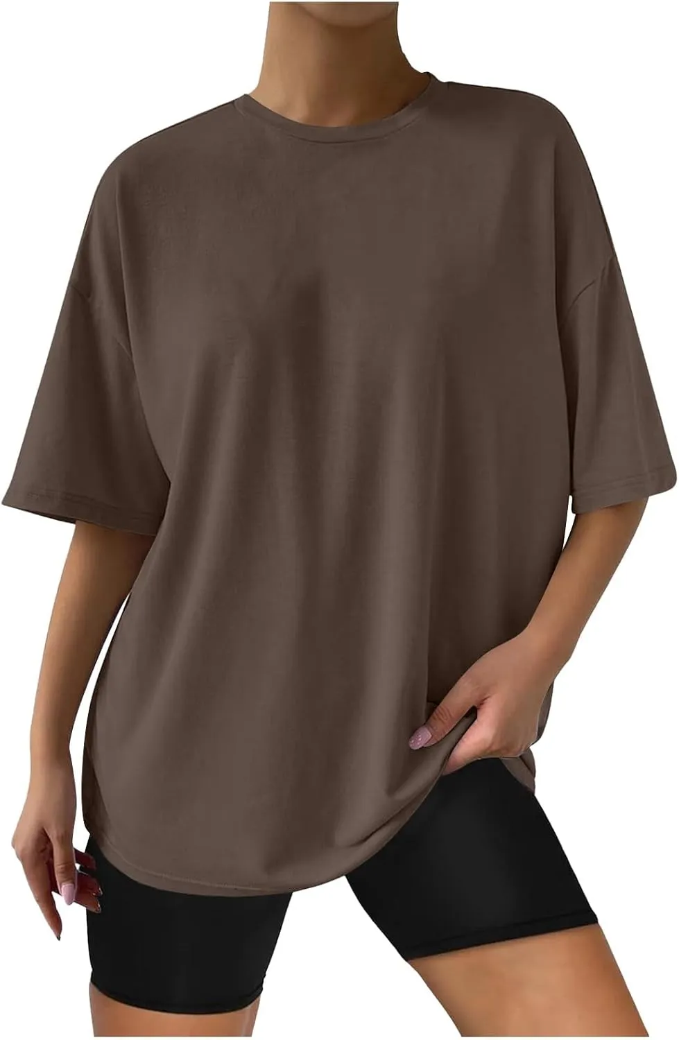 luwita Oversized T Shirts for Women Loose Fit Crewneck Short Sleeve Tops Summer Casual Blouse Y2K 2025 Basic Tees