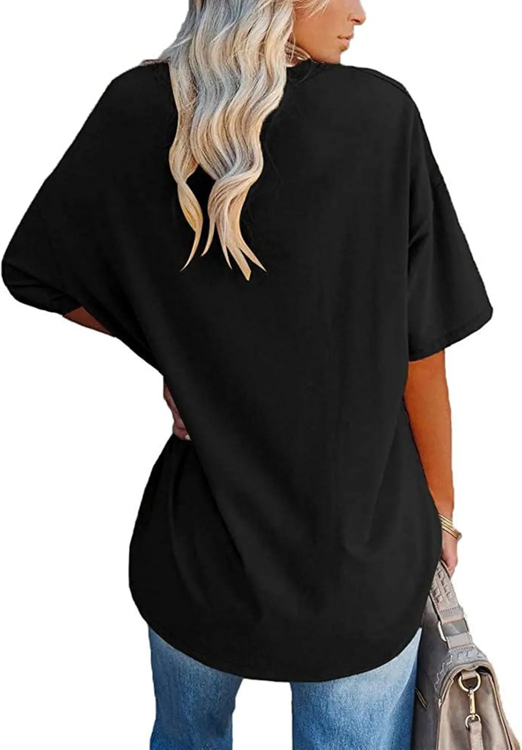 luwita Oversized T Shirts for Women Loose Fit Crewneck Short Sleeve Tops Summer Casual Blouse Y2K 2025 Basic Tees