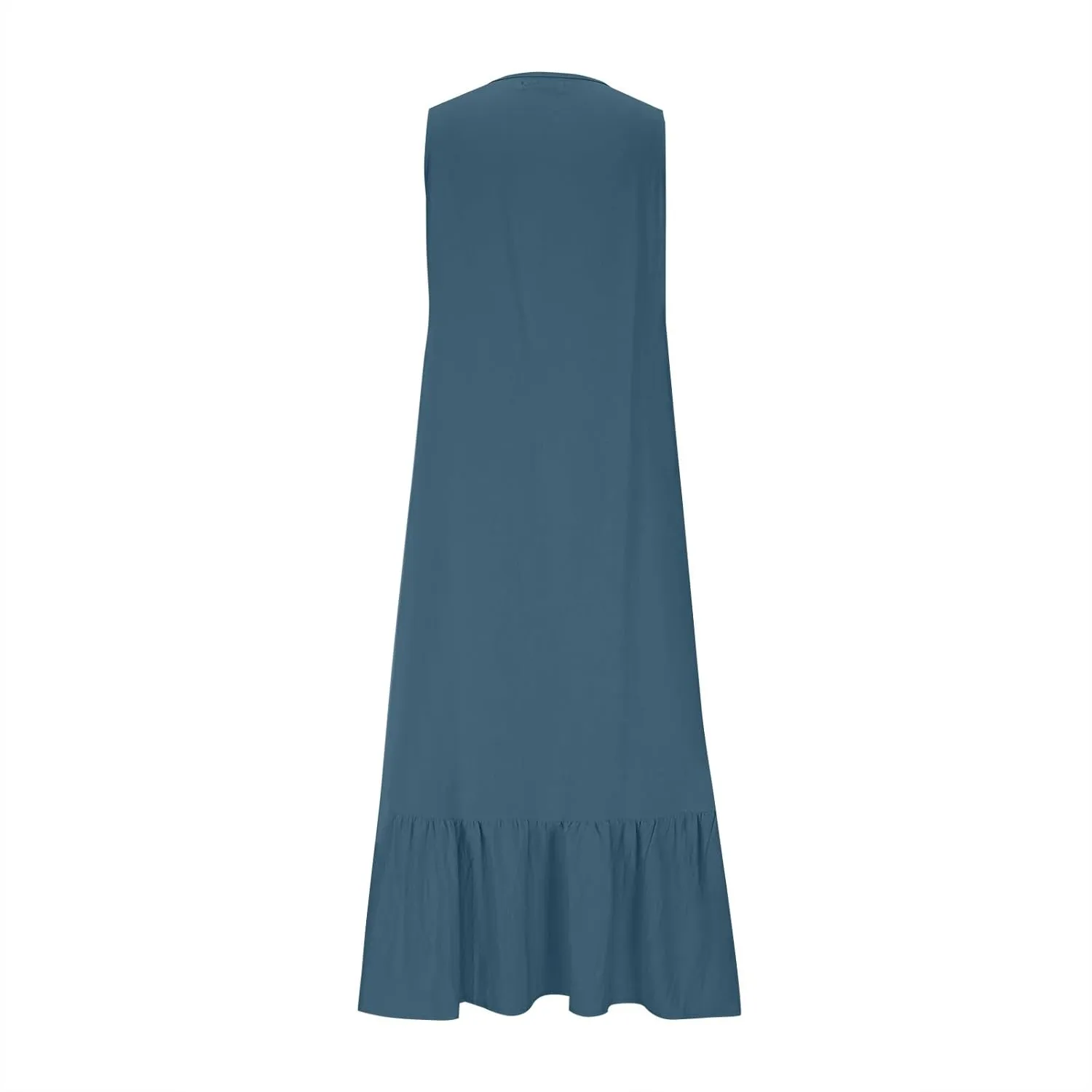 Maxi Dresses for Women Tiered Ruffle Summer Casual Maxi Dress Cotton Linen Tank Dresses