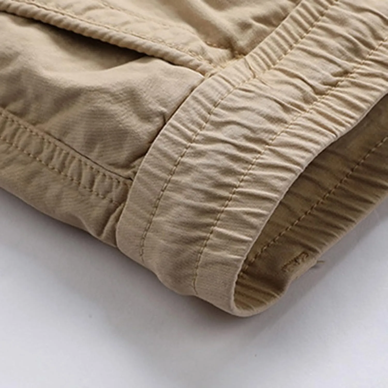 Mens Cargo Shorts Summer Beach Vacation Shorts Elastic Waist Outdoor Hiking Shorts Multi Pocket Cargo Pants