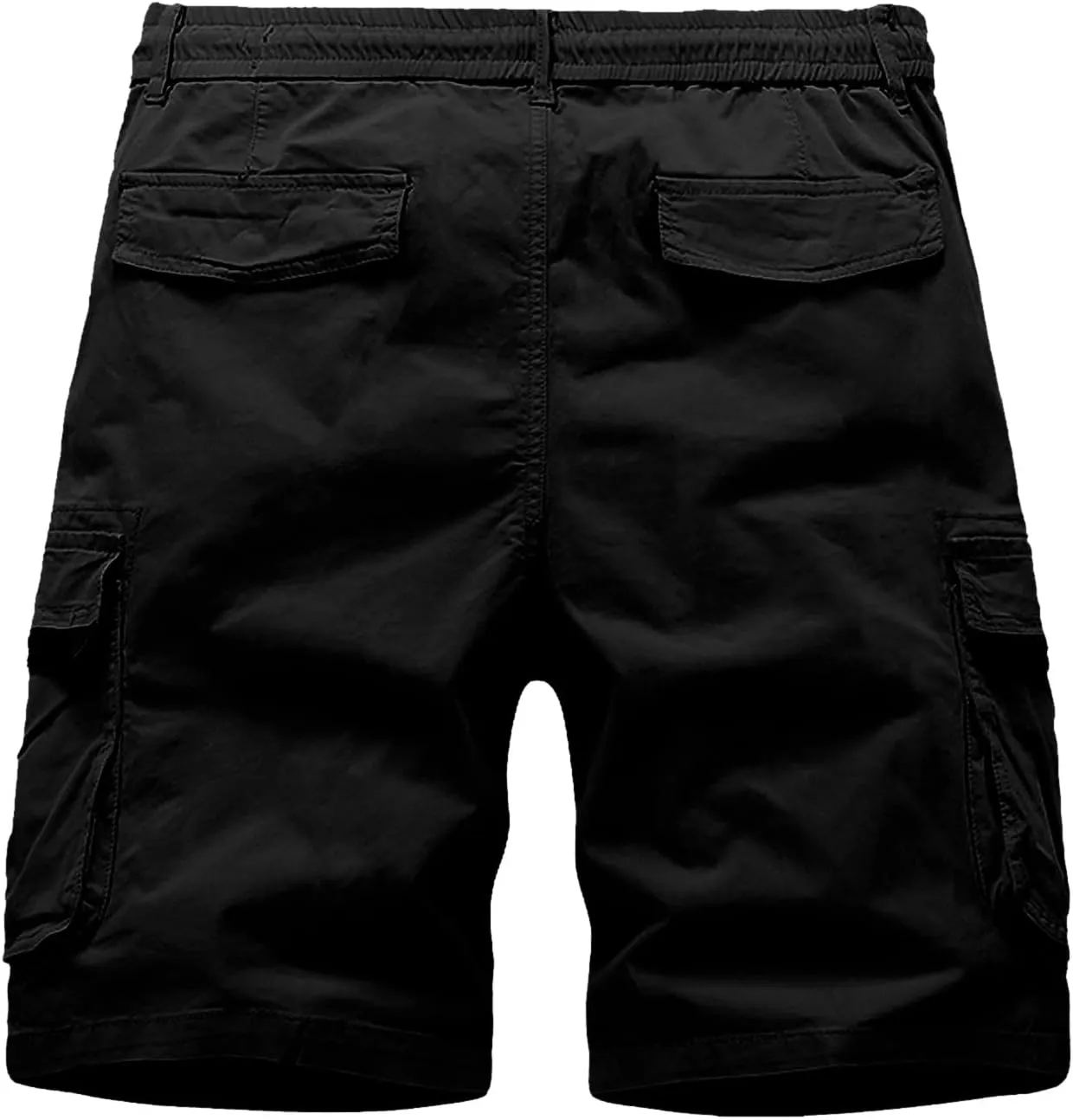 Mens Cargo Shorts Summer Beach Vacation Shorts Elastic Waist Outdoor Hiking Shorts Multi Pocket Cargo Pants