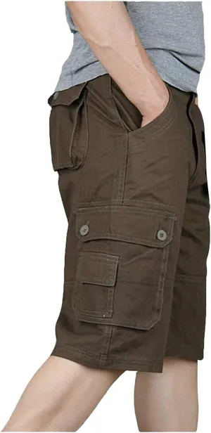 Mens Casual Cargo Shorts Multi Pockets Military Work Outdoor Wear Carpenter Shorts Athletic Fit Hiking Fishing Shorts