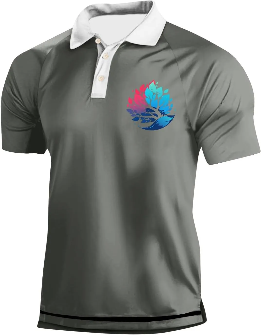 Men's Casual Golf Polo Shirts Crewneck Dry Fit Slim Fit Breathable Business Summer Shirts