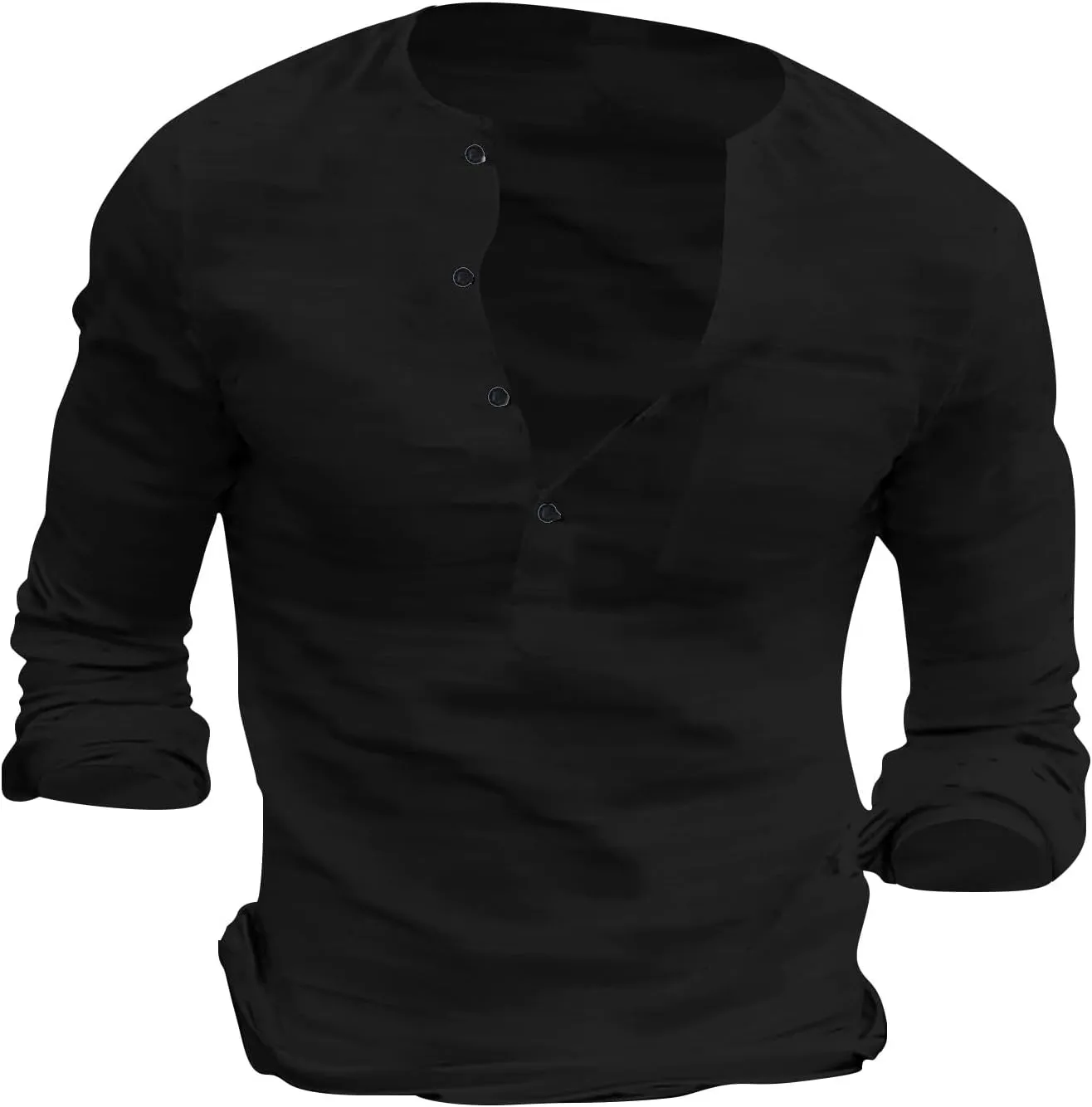 Mens Causal Henley T Shirt Long Sleeve Striped Print Deep V Neck Crewneck Slim Fit Trendy Workout Tees Pullover Tops