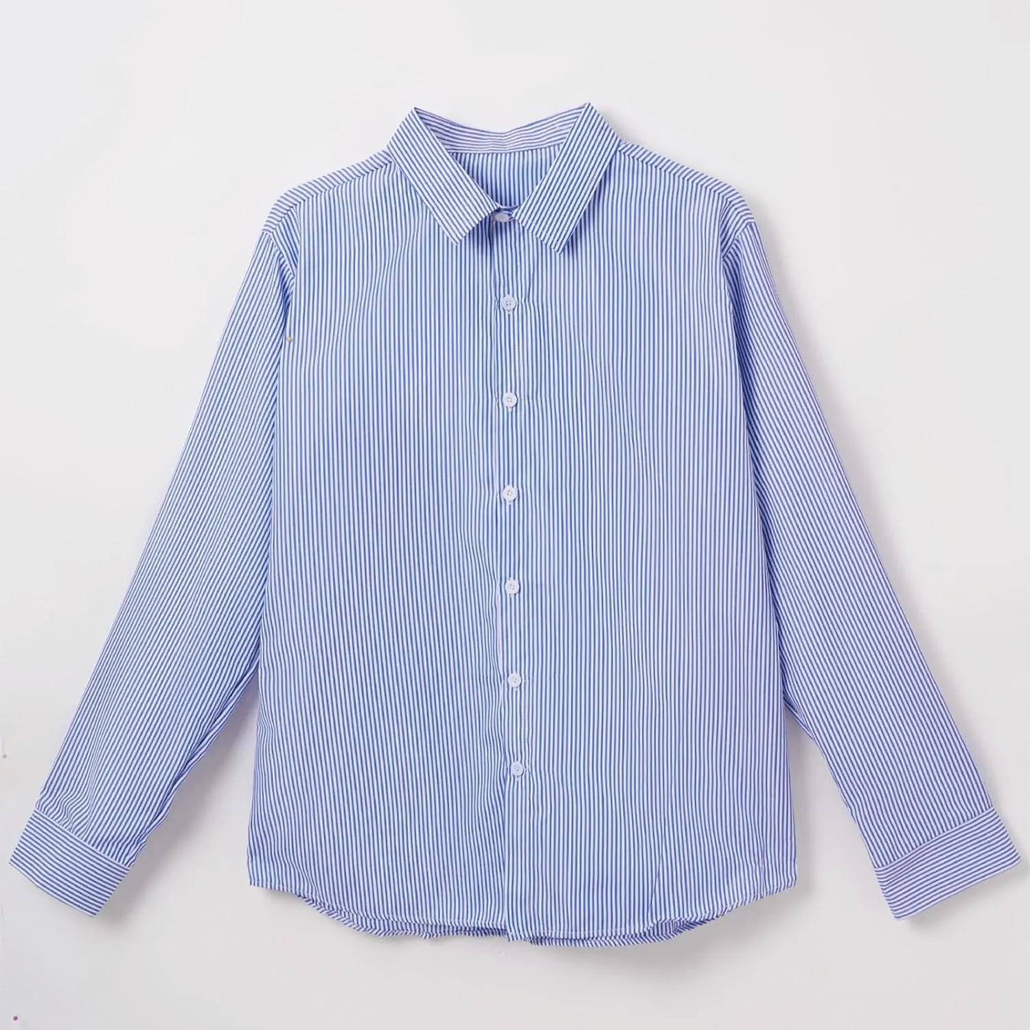 Mens Classic Casual Vertical Striped Shirts Relaxed Fit Long Sleeve Dress Shirts Big and Tall Button Down Work Shirt
