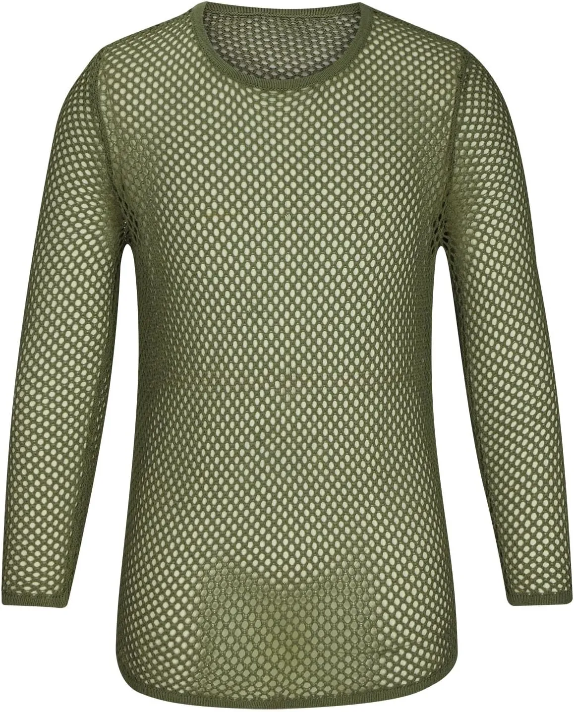 Mens Fishnet Mesh Muscle Shirts Top See Thru Workout Gym Shirts Mesh Base Layer Fishnet Sexy Top Fitted Crew Neck Tee