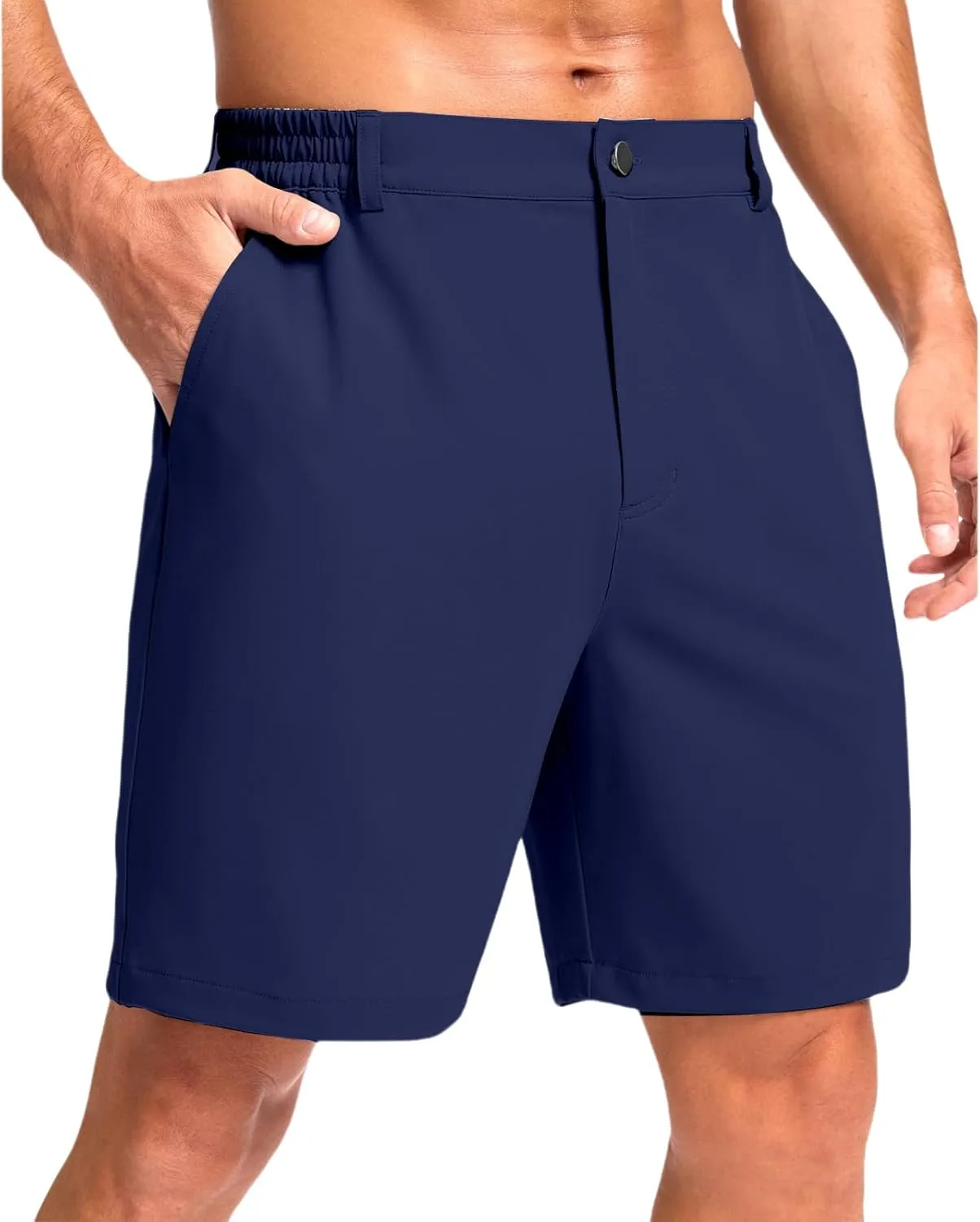 Men's Golf Shorts Casual Lightweight Stretch Quick Dry Comfy Shorts Regular Fit Button Zipper Flat Front Short Pants