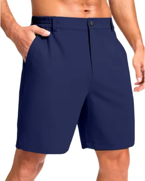 Men's Golf Shorts Casual Lightweight Stretch Quick Dry Comfy Shorts Regular Fit Button Zipper Flat Front Short Pants