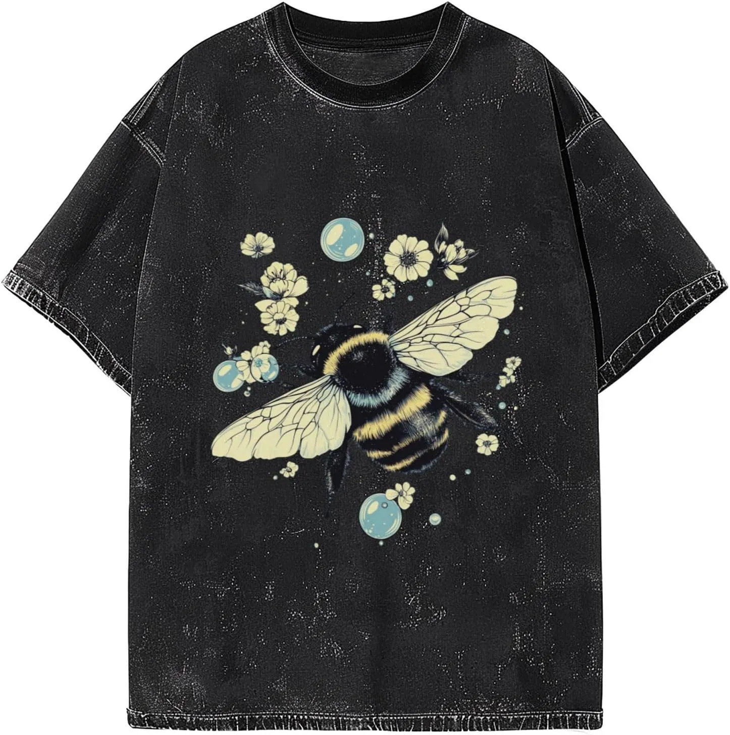 Mens Graphic Cotton T-Shirts Tees Men's Crew Unisex Wash T-Shirts for Men or Women