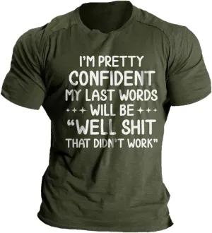 Mens Graphic Creative Letters T-Shirts Short Sleeve Round Neck Oversized Shirts Summer Breathable Clothing Raglan Muscle Tee