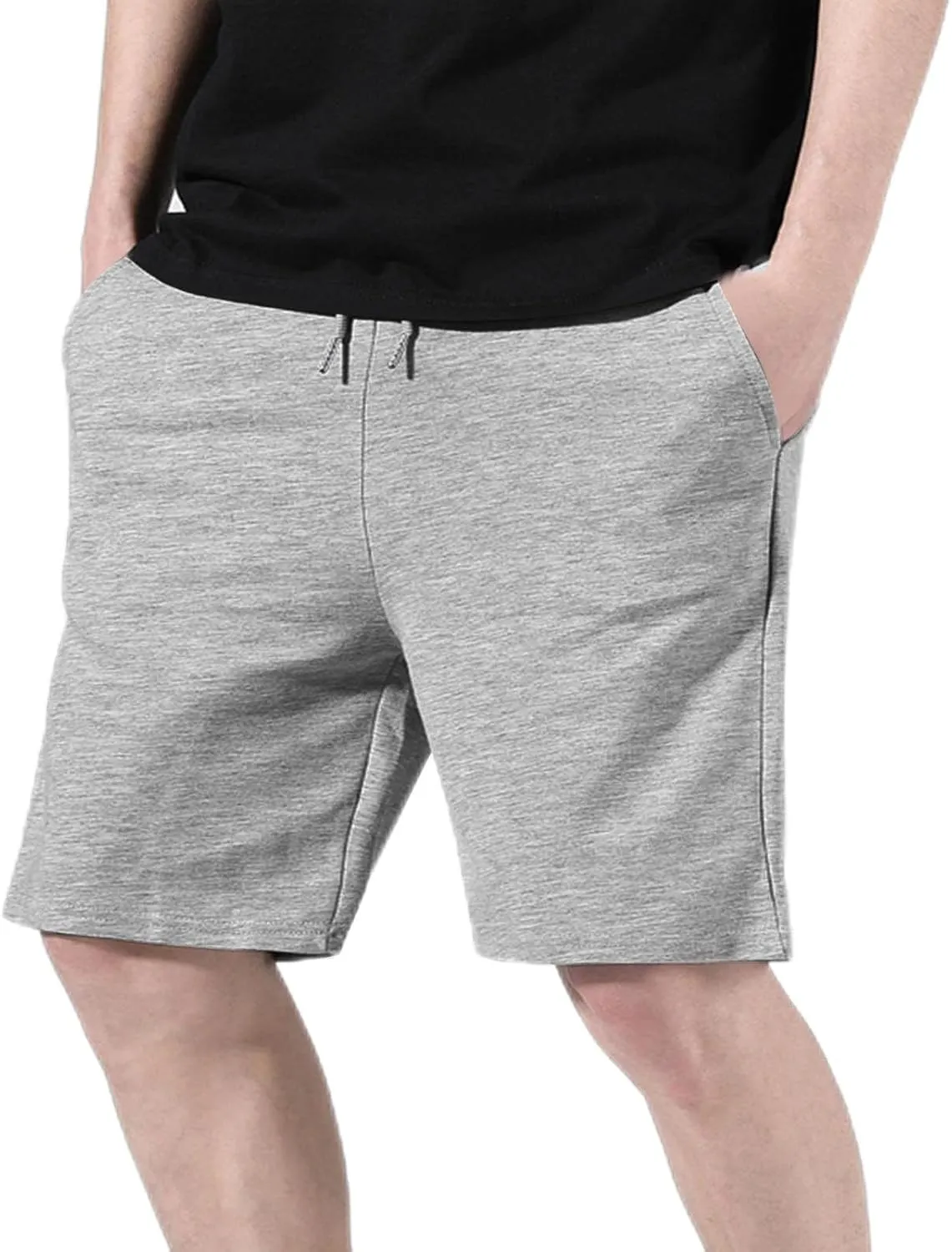 Men's Gym Workout Shorts Elastic Waist Quick Dry Athletic Short Pants Lightweight Running Basketball Shorts Pockets