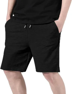 Men's Gym Workout Shorts Elastic Waist Quick Dry Athletic Short Pants Lightweight Running Basketball Shorts Pockets