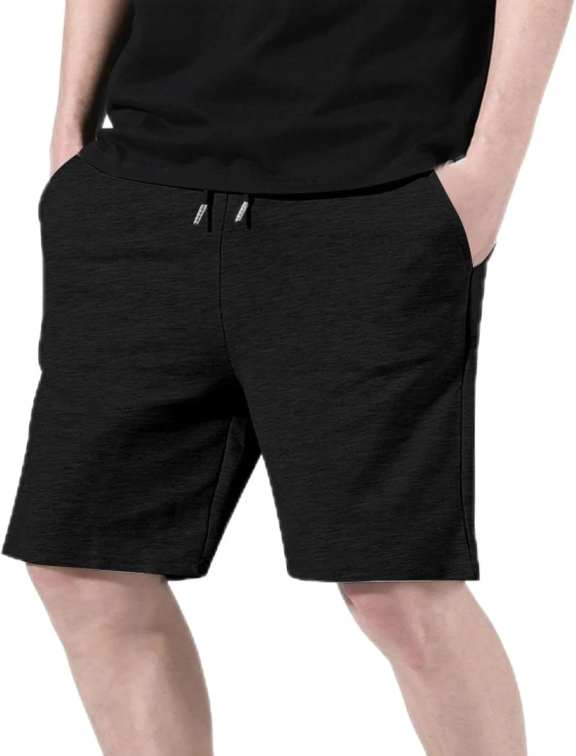 Men's Gym Workout Shorts Elastic Waist Quick Dry Athletic Short Pants Lightweight Running Basketball Shorts Pockets