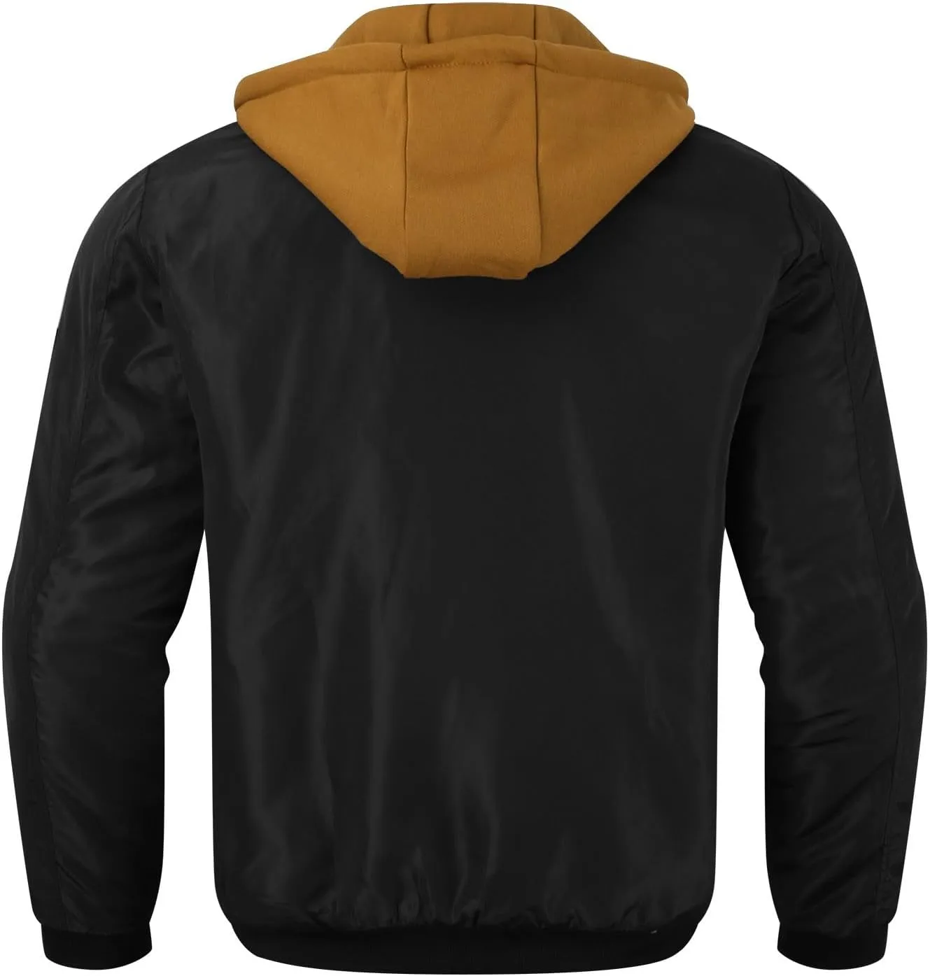 Mens Lightweight Hooded Jacket Slim Fit Casual Zip Up Windbreaker with Pockets Winter Warm Coats for Hiking Fishing