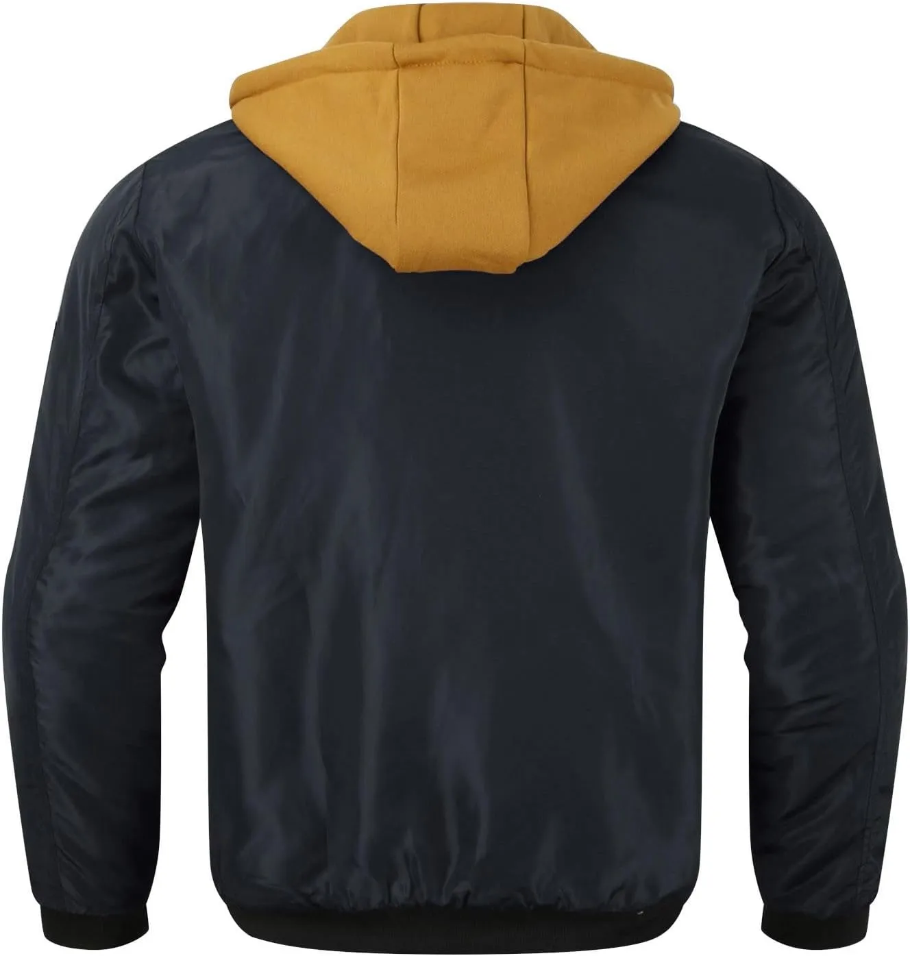 Mens Lightweight Hooded Jacket Slim Fit Casual Zip Up Windbreaker with Pockets Winter Warm Coats for Hiking Fishing