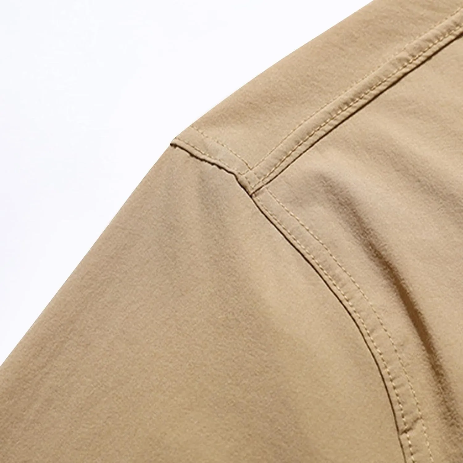 Mens Military Shirts Lightweight Tactical Work Shirt Cotton Button Cargo Shirt Loose Fit Outdoor Hiking Fishing Shirt