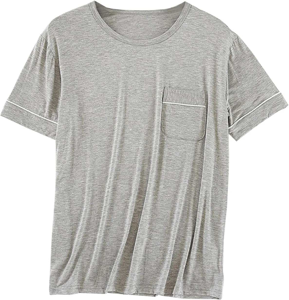 Mens Mordal Sleep T-Shirt V-Neck Pajamas Casual Loose Fit Undershirts Base Layer Tops Short Sleeve Loungewear