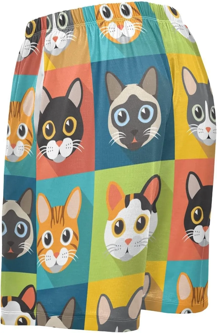 Mens Pajama Pants lounge shorts with Pockets Pajama Shorts for Men sleepwear pj shorts for Men