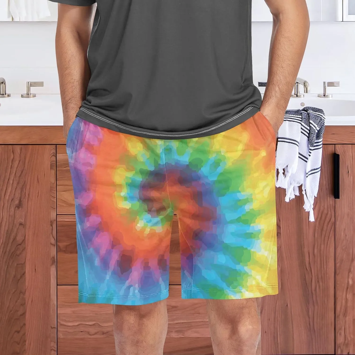Mens Pajama Pants lounge shorts with Pockets Pajama Shorts for Men sleepwear pj shorts for Men