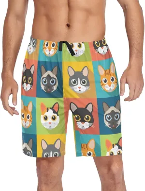 Mens Pajama Pants lounge shorts with Pockets Pajama Shorts for Men sleepwear pj shorts for Men