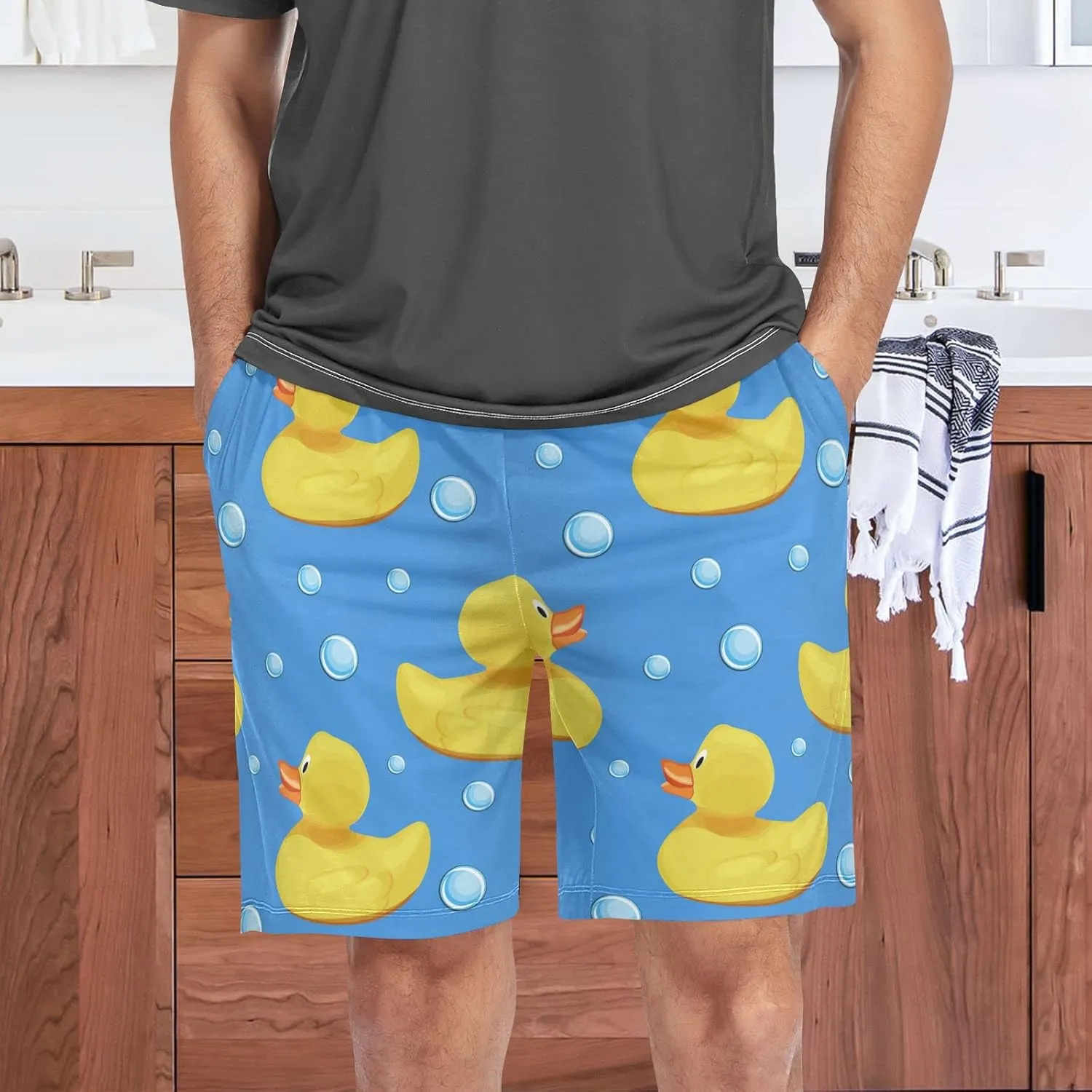 Mens Pajama Pants lounge shorts with Pockets Pajama Shorts for Men sleepwear pj shorts for Men
