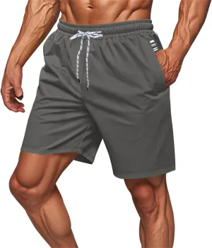 Mens Quick Dry Sweat Shorts Drawstring Elastic Waist Athletic Short 2025 Fashion Workout Running Training Shorts