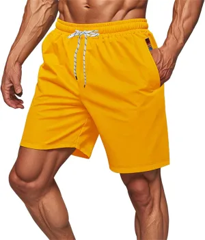 Mens Quick Dry Sweat Shorts Drawstring Elastic Waist Athletic Short 2025 Fashion Workout Running Training Shorts