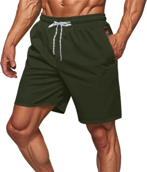 Mens Quick Dry Sweat Shorts Drawstring Elastic Waist Athletic Short 2025 Fashion Workout Running Training Shorts