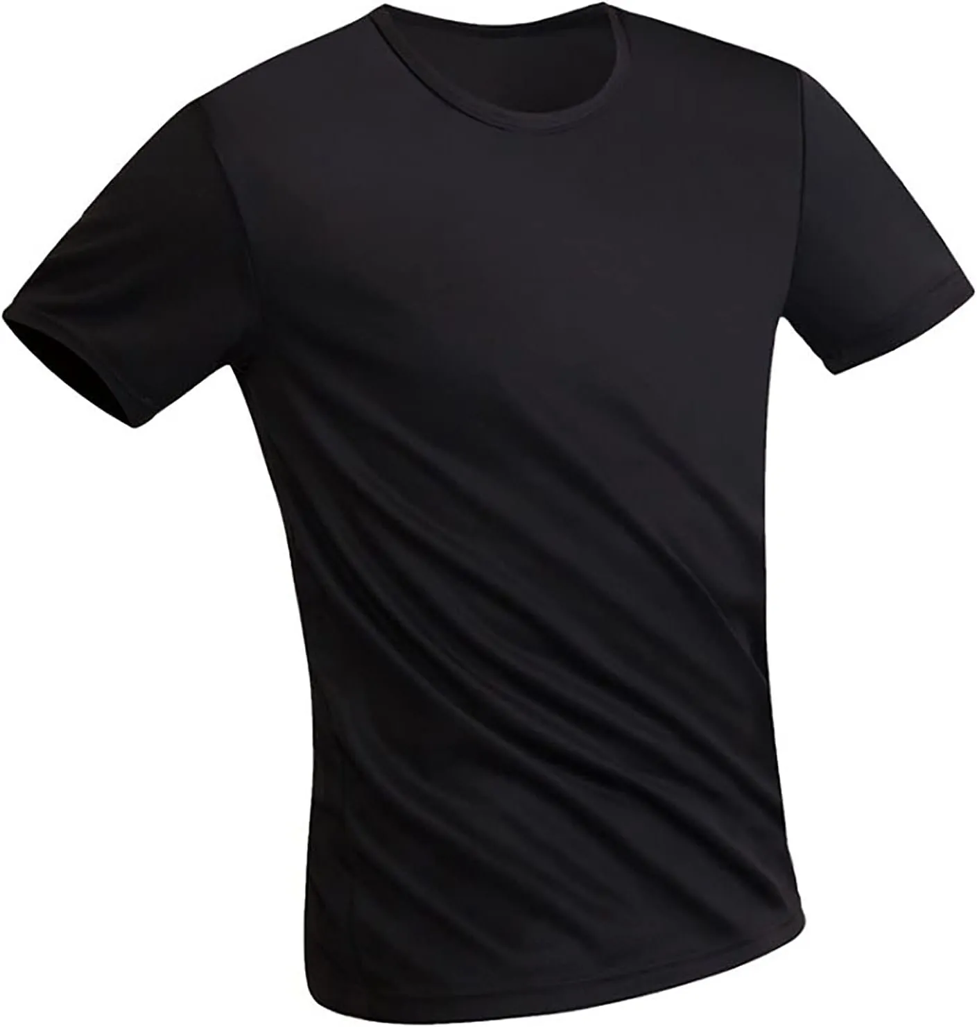 Men's Quick Dry T-Shirt Summer Casual Short Sleeve Crewneck Tee Tops Running Gym Active Performance Shirts
